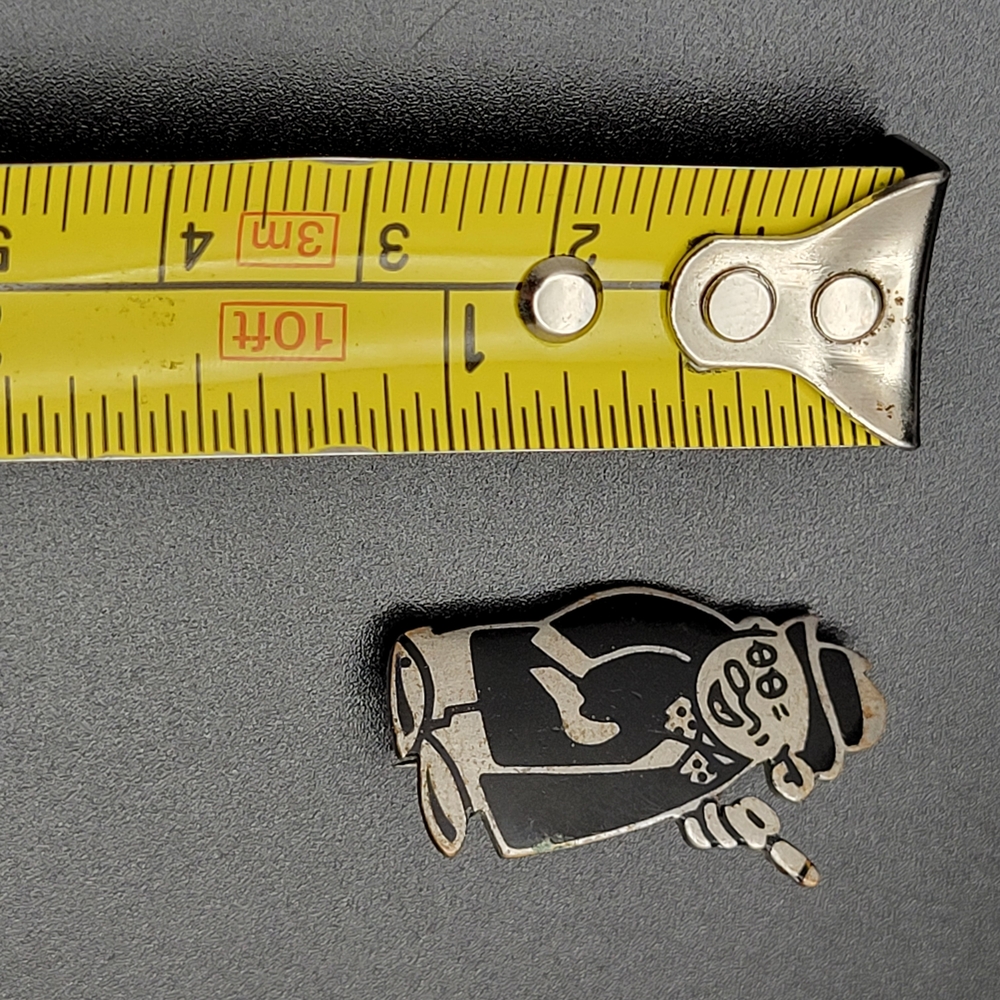 Vintage Cartoon Man Pin Brooch REIST RINGT LUCK - Picture 8 of 8
